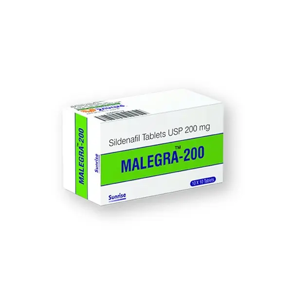 Malegra 200mg Tablet Sildenafil Citrate 200 mg for erectile dysfunction